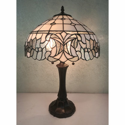 23" Dark Brown Metal Two Light Candlestick Table Lamp With White Shade HomeRoots