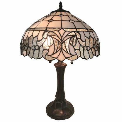 23" Dark Brown Metal Two Light Candlestick Table Lamp With White Shade HomeRoots