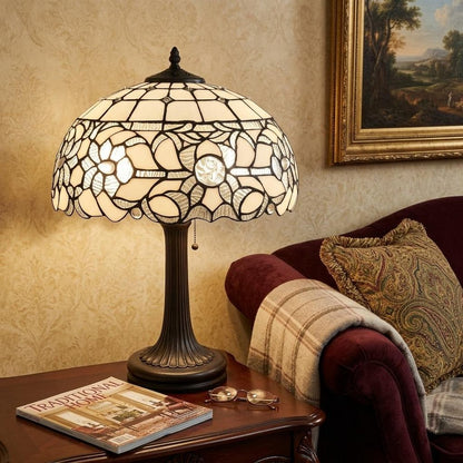 23" Dark Brown Metal Two Light Candlestick Table Lamp With White Shade HomeRoots