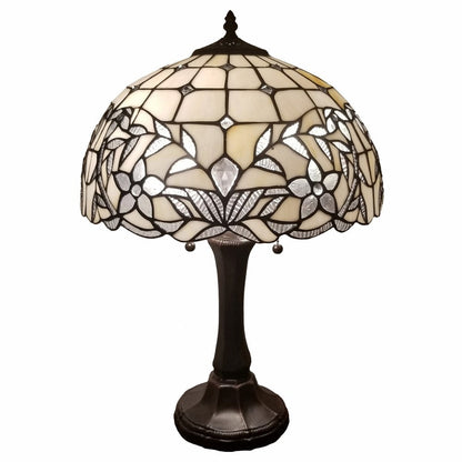 23" Dark Brown Metal Two Light Candlestick Table Lamp With White Shade HomeRoots