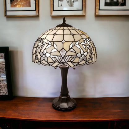 23" Dark Brown Metal Two Light Candlestick Table Lamp With White Shade HomeRoots
