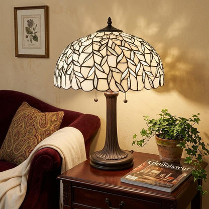 23" Dark Brown Metal Two Light Candlestick Table Lamp With White Shade HomeRoots
