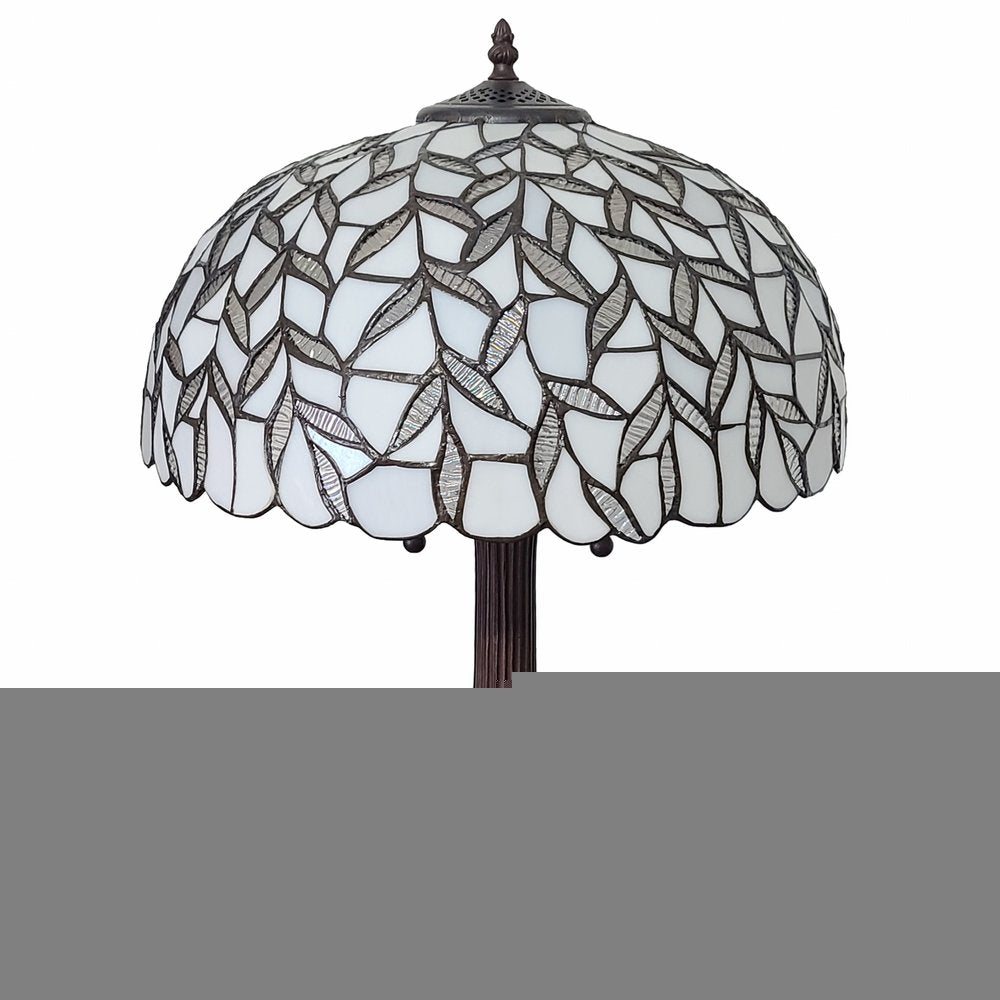 23" Dark Brown Metal Two Light Candlestick Table Lamp With White Shade HomeRoots