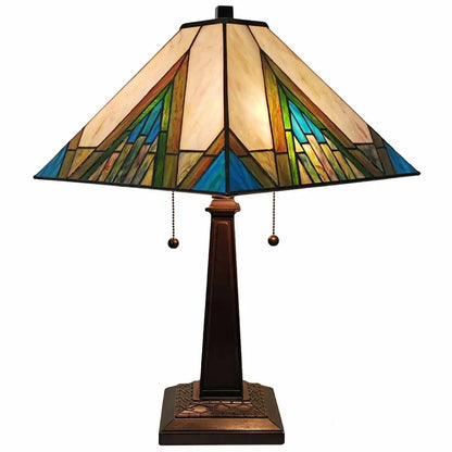 22" Dark Brown Metal Two Light Candlestick Table Lamp With Beige Shade HomeRoots