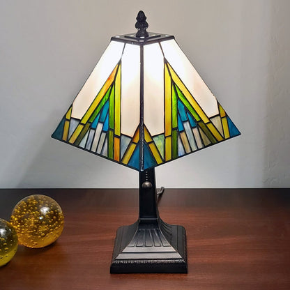 15" Dark Brown Metal Candlestick Table Lamp With Beige Shade HomeRoots
