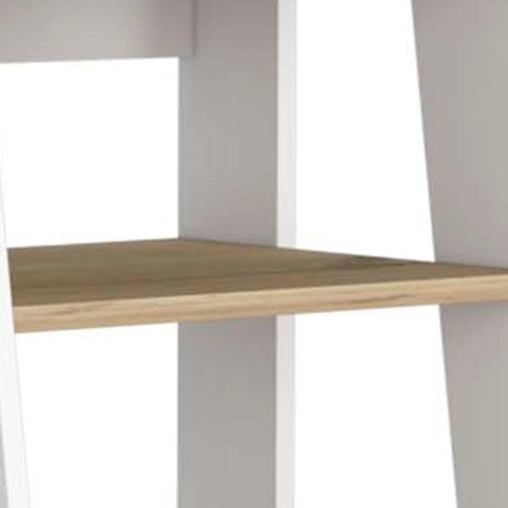 17" Oak And White Wood Freestanding Bathroom Vanity — view 2