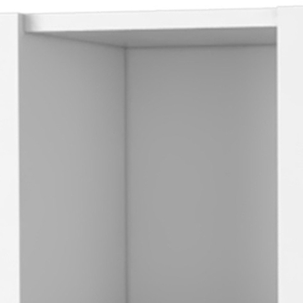 59" White Wood Wall Mounted Accent Cabinet With Four Doors HomeRoots