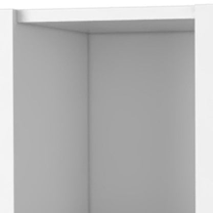 59" White Wood Wall Mounted Accent Cabinet With Four Doors HomeRoots