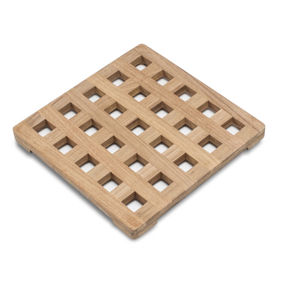 8.00 " Square Wood Trivet HomeRoots