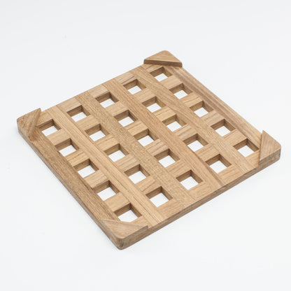 8.00 " Square Wood Trivet HomeRoots