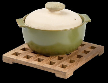 8.00 " Square Wood Trivet HomeRoots