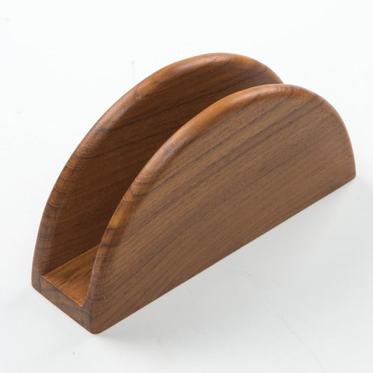 6" Brown Solid Wood Napkin Holder HomeRoots