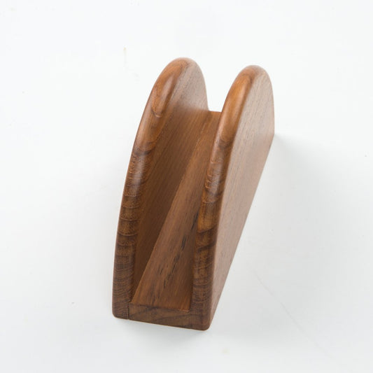 6" Brown Solid Wood Napkin Holder HomeRoots
