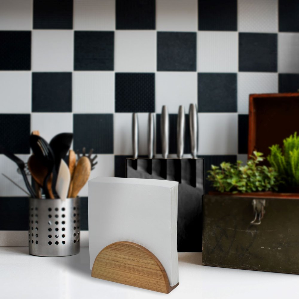Free Standing 5.88 " Wood Napkin Holder HomeRoots