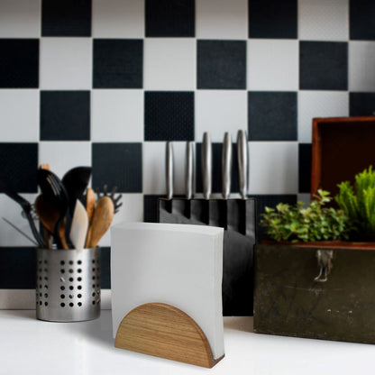 Free Standing 5.88 " Wood Napkin Holder HomeRoots