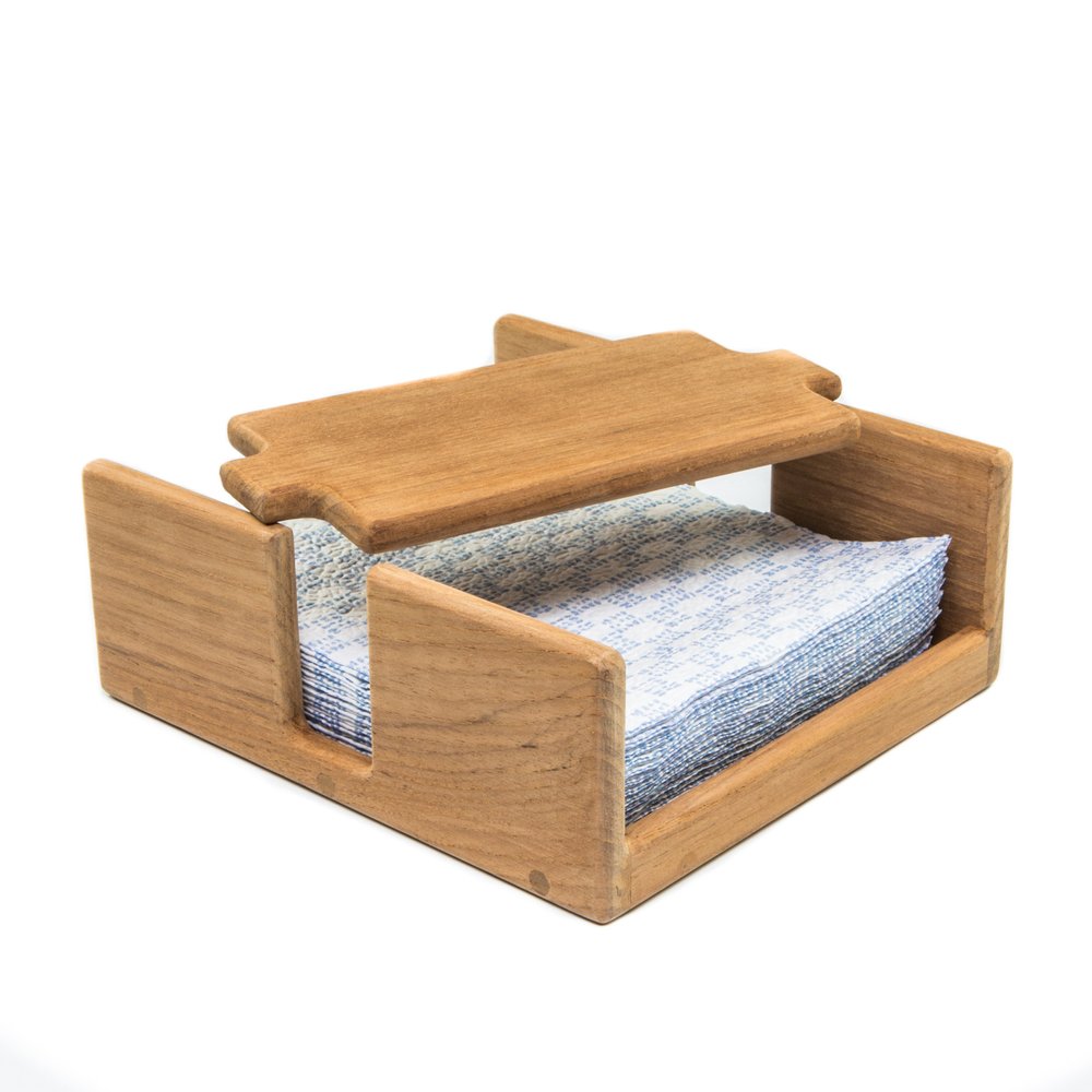 Free Standing 7.38 " Wood Napkin Holder HomeRoots
