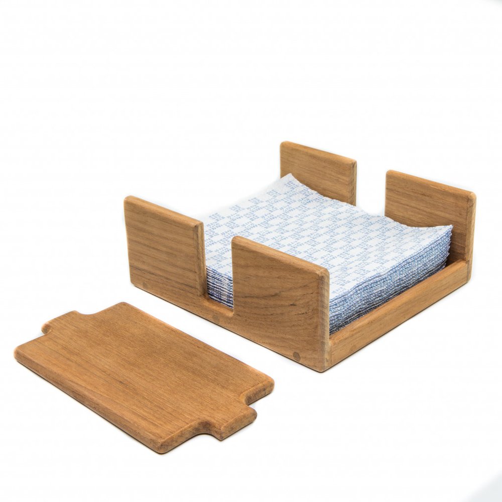 Free Standing 7.38 " Wood Napkin Holder HomeRoots