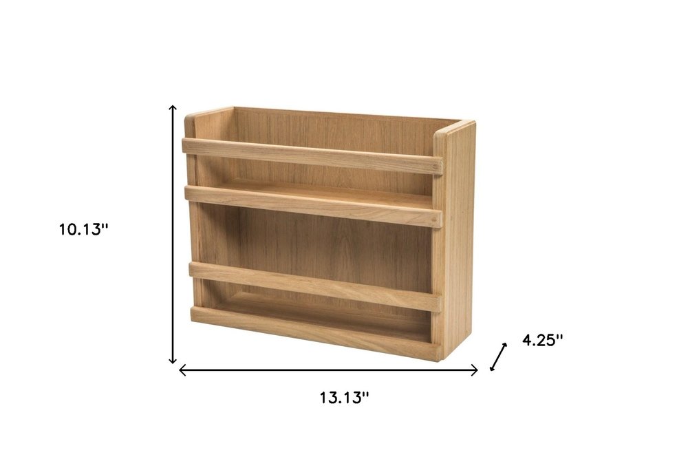 Wall Mounted 13.13 " Wood Spice Rack HomeRoots