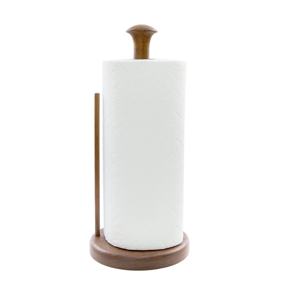 Free Standing 5.88 " Wood Paper Towel Holder HomeRoots