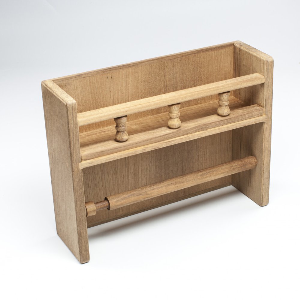 Wall Mounted 13.07 " Wood Spice Jar & Rack Set HomeRoots