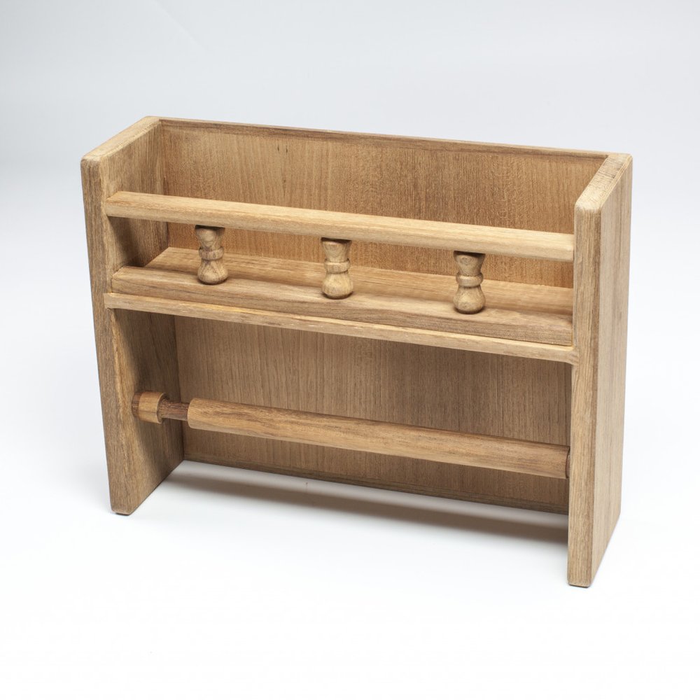 Wall Mounted 13.07 " Wood Spice Jar & Rack Set HomeRoots