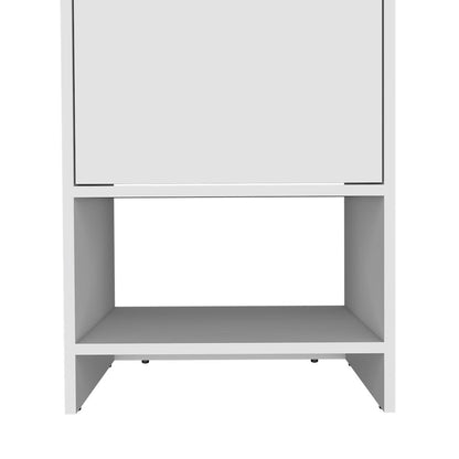 18" White Wood Freestanding Single Door Bathroom Vanity With Sink HomeRoots