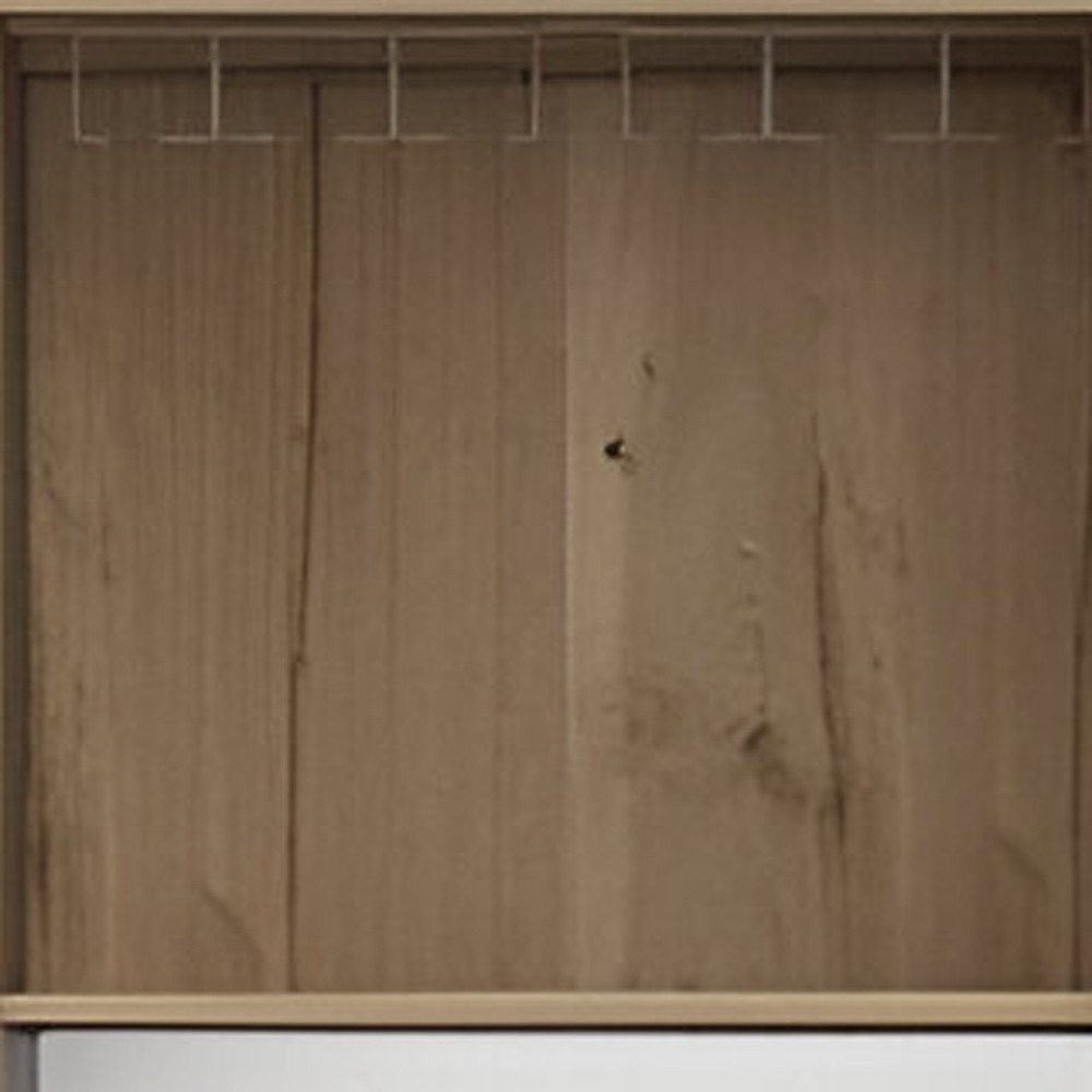 23" Oak Wood Bar Cabinet With Two Doors — view 3