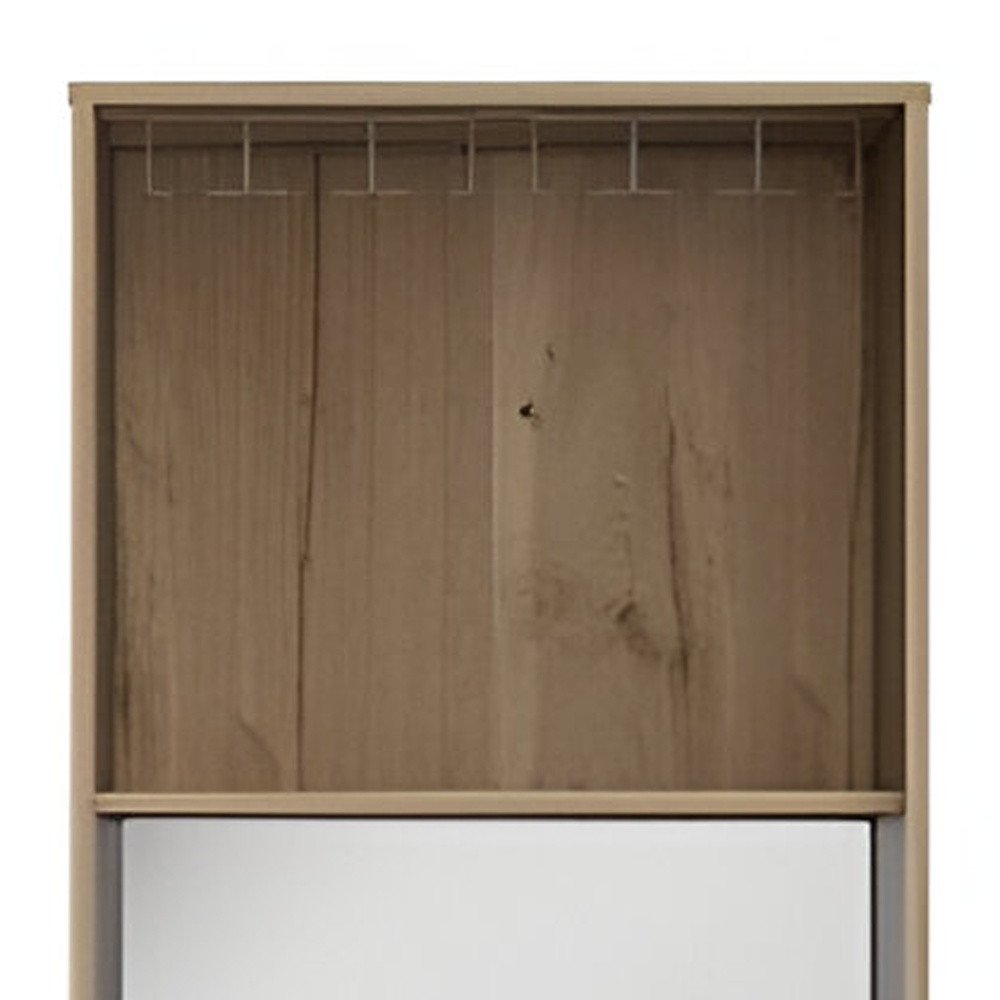 23" Oak Wood Bar Cabinet With Two Doors — view 4