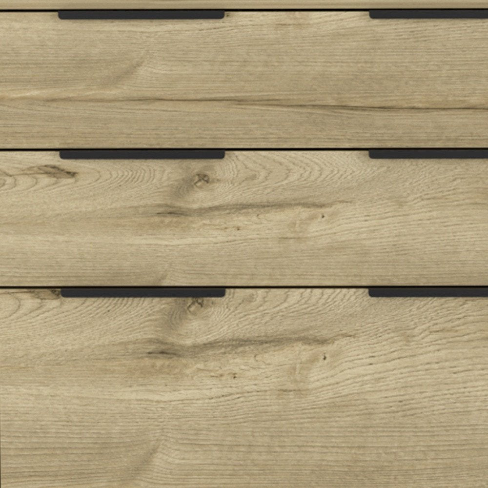 30" Brown And Black Wood Three Drawer Dresser HomeRoots