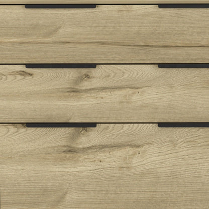 30" Brown And Black Wood Three Drawer Dresser HomeRoots