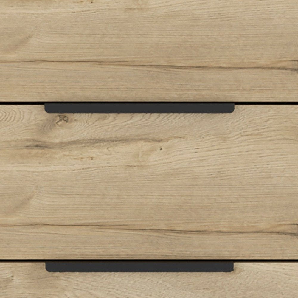 18" Brown and Black Three Drawer Standard Chest HomeRoots