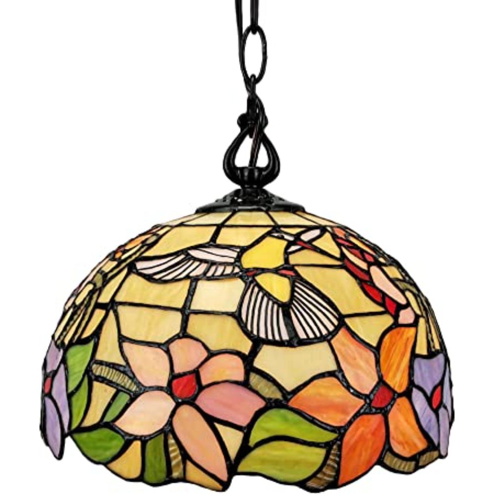 Red And White Unique Statement Glass Dimmable Chandelier With Red And White Shades — view 1