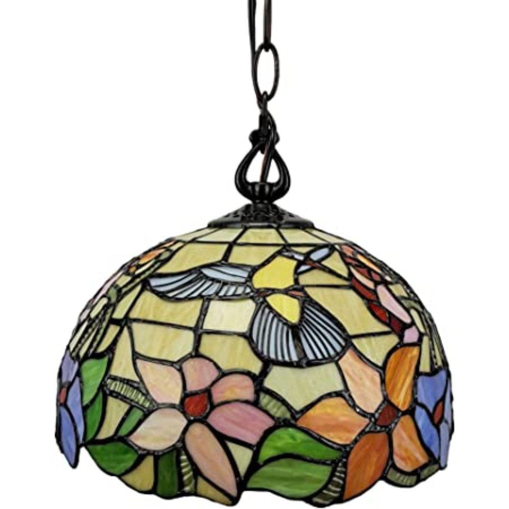 Red And White Unique Statement Glass Dimmable Chandelier With Red And White Shades — view 2