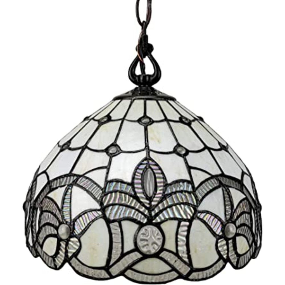 Black And White Unique Statement Glass Dimmable Chandelier With Black And White Shades — view 2