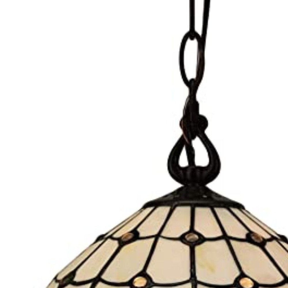 Black And White Unique Statement Glass Dimmable Chandelier With Black And White Shades — view 4