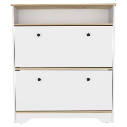 Oak Twelve Pair Shoe Rack HomeRoots