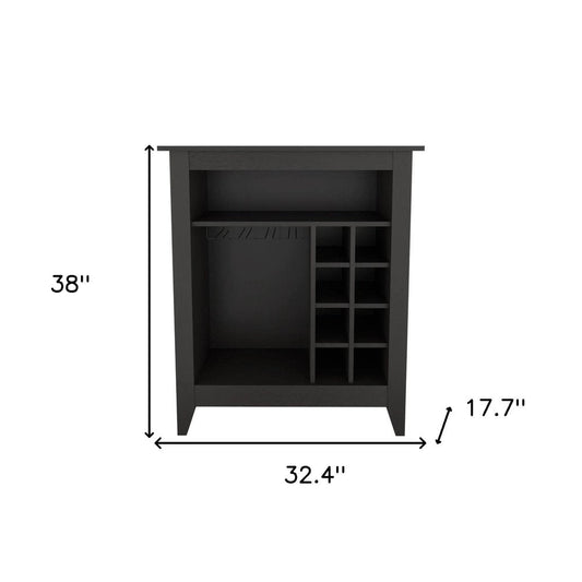 Black Bar Cart With Wine Storage HomeRoots
