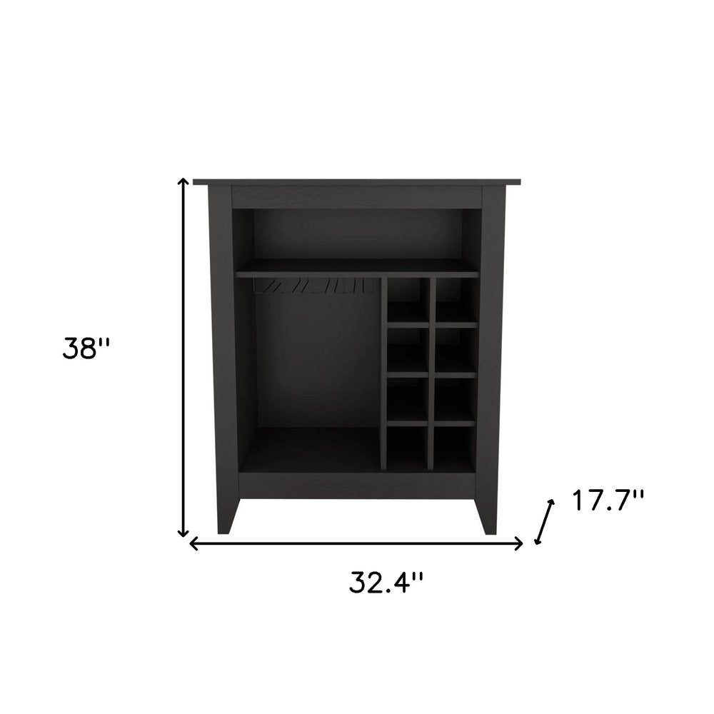 Black Bar Cart With Wine Storage HomeRoots
