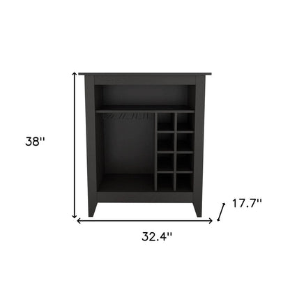 Black Bar Cart With Wine Storage HomeRoots