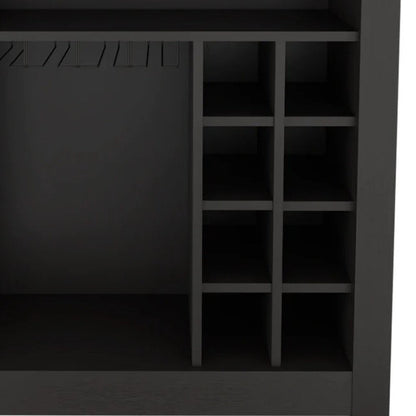 Black Bar Cart With Wine Storage HomeRoots