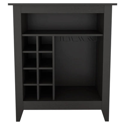 Black Bar Cart With Wine Storage HomeRoots