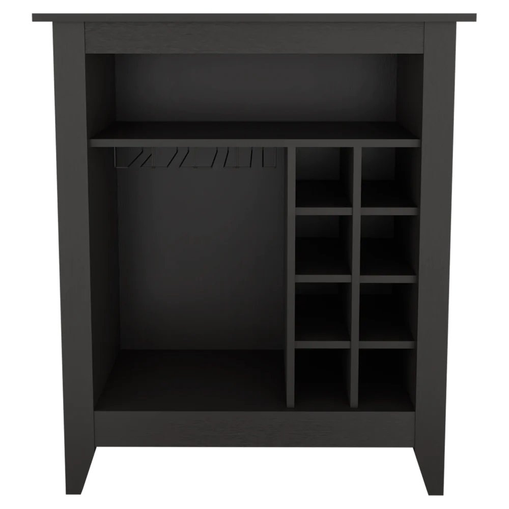 Black Bar Cart With Wine Storage HomeRoots