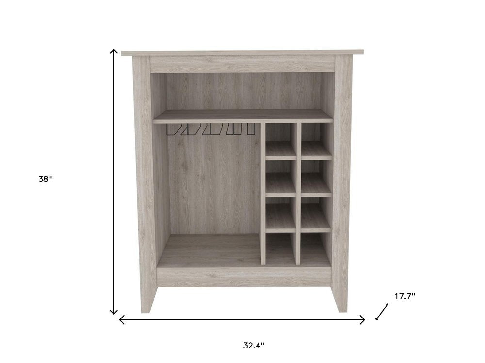 Light Gray Bar Cart With Wine Storage HomeRoots