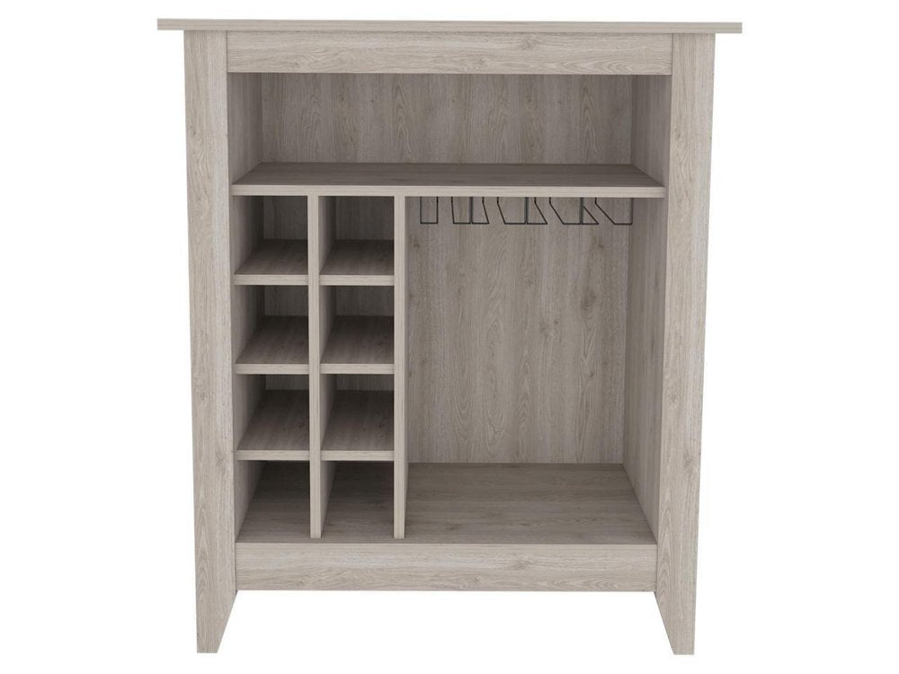 Light Gray Bar Cart With Wine Storage HomeRoots
