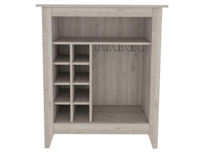 Light Gray Bar Cart With Wine Storage HomeRoots