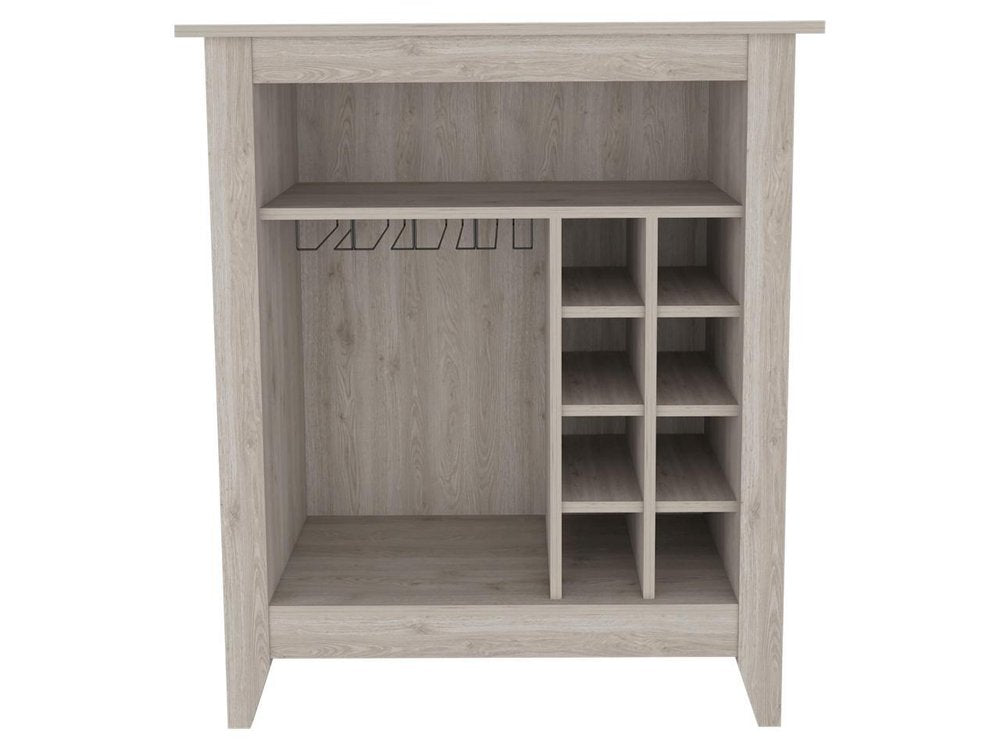 Light Gray Bar Cart With Wine Storage — view 1