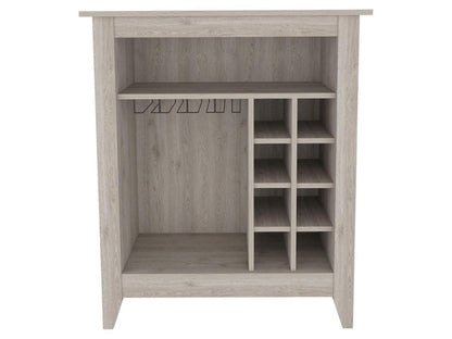 Light Gray Bar Cart With Wine Storage HomeRoots