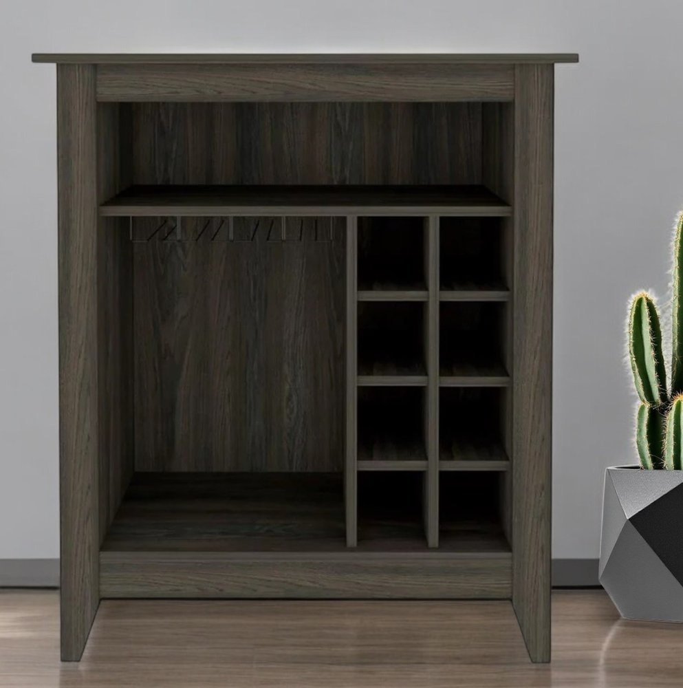 Espresso Bar Cart With Wine Storage HomeRoots