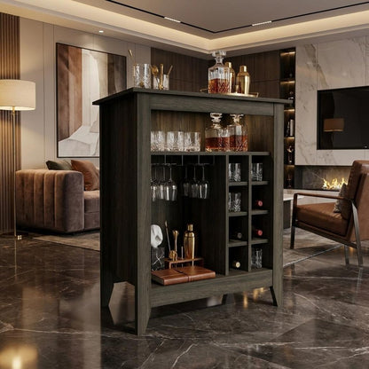 Espresso Bar Cart With Wine Storage HomeRoots