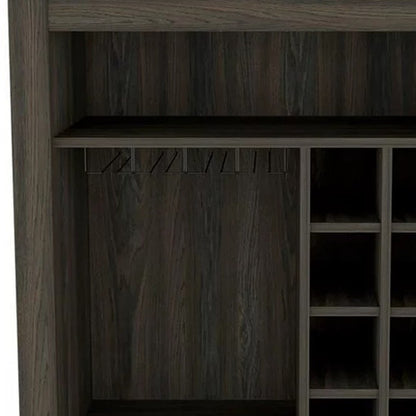 Espresso Bar Cart With Wine Storage HomeRoots